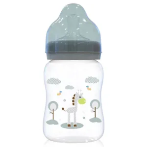 Biberon polipropilena cu tetina silicon Lorelli Baby Care Animals 0+ Mint Green