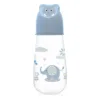 Biberon polipropilena cu tetina silicon Lorelli Baby Care Animals 125 ml 0+ Moonlight Blue