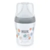 Biberon polipropilena cu tetina silicon si control de temperatura Nuk PM 150 ML 0 luni + S Branch