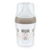 Biberon polipropilena cu tetina silicon si control de temperatura Nuk PM 150 ML 0 luni + S Heart