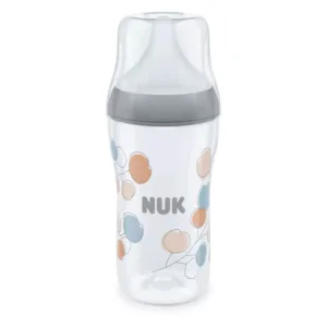 Biberon polipropilena cu tetina silicon si control de temperatura Nuk PM 260 ml 3 luni + M Branch