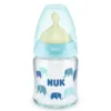 Biberon sticla Nuk control temperatura cu tetina latex 120 ml 0-6 luni