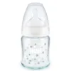 Biberon sticla Nuk control temperatura cu tetina silicon 120 ml 0-6 luni M