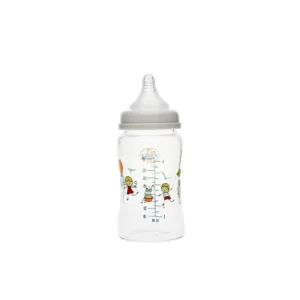 Biberon sticla gat larg Minut Baby 180 ml 0+