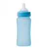 Biberon termo din sticla acoperita de silicon cu indicator de temperatura Bo Jungle 300 ml albastru