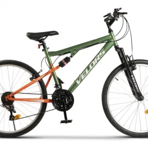 Bicicleta MTB-FS Velors Thunder V26205B VerdePortocaliu