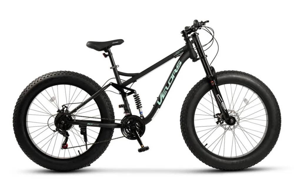 Bicicleta MTB-Full Suspension FAT BIKE Velors Duro 2.6 V26309D NegruTurcoaz
