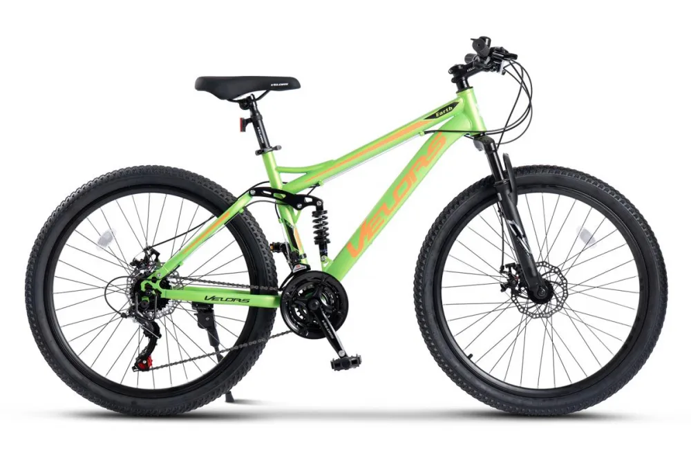 Bicicleta MTB-Full Suspension Velors Earth 2.6 V2660G VerdePortocaliu