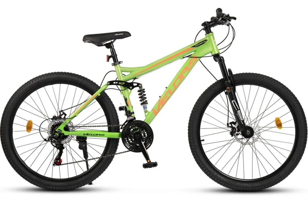 Bicicleta MTB-Full Suspension Velors Matador 2.6 V2660D VerdePortocaliu