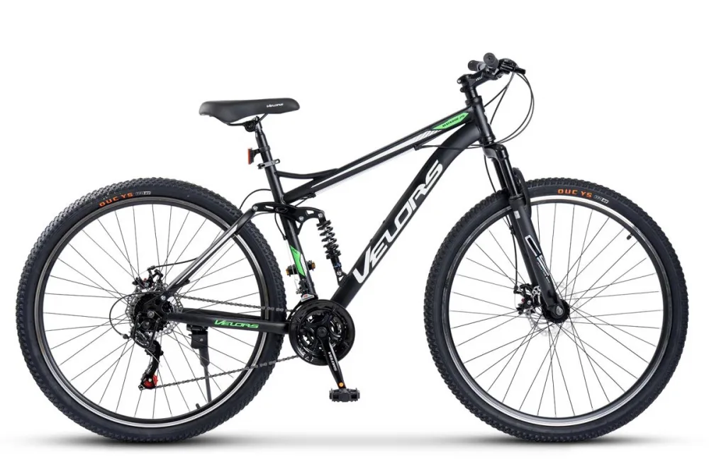 Bicicleta MTB Full-Suspension Velors Matador V2960G NegruAlbVerde