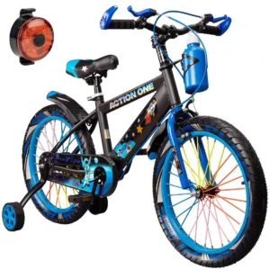 Bicicleta copii cu far spate inclus