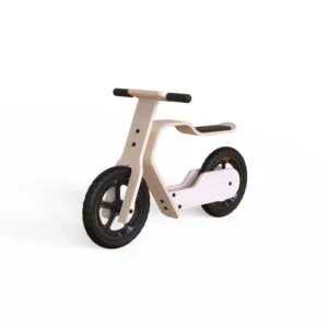 Bicicleta copii din lemn natural fara pedale RideMe MamaToyz