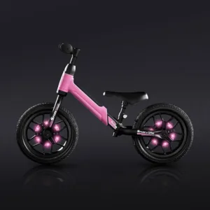 Bicicleta copii fara pedale Balance bike QPlay Spark Roz 12 inch