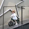 Bicicleta copii fara pedale Balance bike Qplay Racer Verde de la 3 ani pana la 30 kg