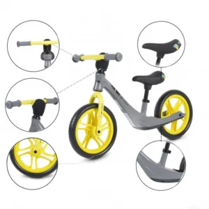 Bicicleta copii fara pedale Byox Go On grey 12 inch