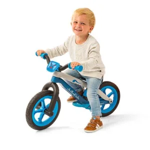 Bicicleta copii fara pedale Chillafish BMXie 02 Blue cu suport pentru picioare si frana integrata