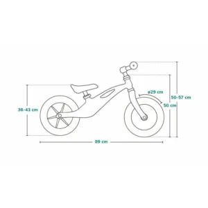 Bicicleta copii fara pedale Lionelo Bart Tour Grey Stone 12 inch