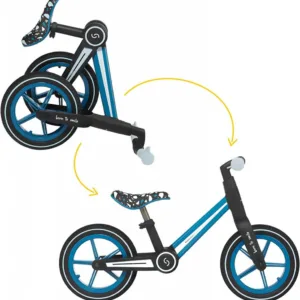 Bicicleta copii fara pedale Ronny Denim Albastru Skiddou 12 inch