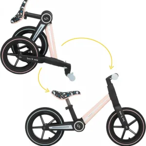 Bicicleta copii fara pedale Ronny Keep Pink Skiddou 12 inch