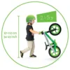 Bicicleta de echilibru Chillafish BMXie 02 Green cu suport pentru picioare si frana integrata