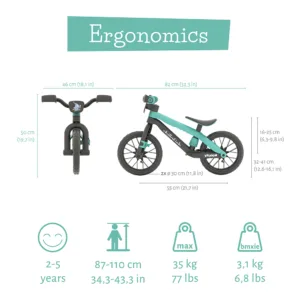 Bicicleta fara pedale Chillafish BMXie Vroom Mint