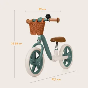 Bicicleta fara pedale Lionelo Alex Plus cu roti din spuma Eva 12 inch Green Forest