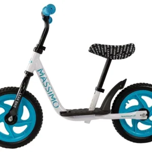 Bicicleta fara pedale Malipen Massimo alb- albastru 12 inch