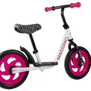 Bicicleta fara pedale Malipen Massimo alb-roz 12 inch