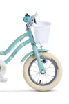 Bicicleta pentru copii 2-4 ani Carpat C12178A Turcoaz 12 inch cu roti ajutatoare si cosulet