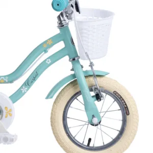 Bicicleta pentru copii 2-4 ani Carpat C12178A Turcoaz 12 inch cu roti ajutatoare si cosulet