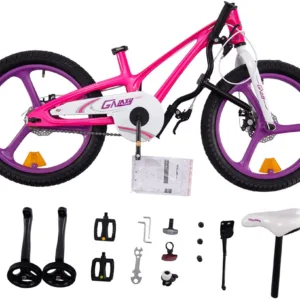 Bicicleta pentru copii Royal Baby 16 inch Galaxy G1601C RozAlb 4-6 ani cu roti ajutatoare si frana pe disc