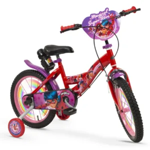 Bicicleta pentru copii Toimsa Miraculous Violet 16 inch cu roti ajutatoare