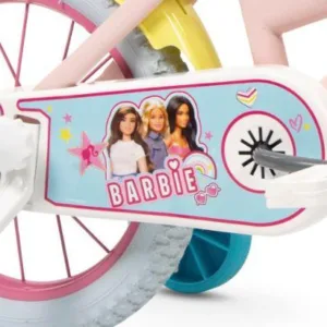 Bicicleta pentru fetite Toimsa Barbie 14 inch cu roti ajutatoare
