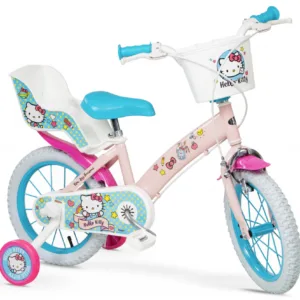 Bicicleta pentru fetite Toimsa Hello Kitty 14 inch cu roti ajutatoare