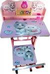 Birou pentru copii Novokids My first desk Pisicute Roz din MDF