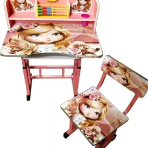 Birou pentru copii Novokids My first desk Roz Princess din MDF