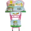 Birou pentru copii Novokids My first desk Roz Verde din MDF cu jucarii interactive