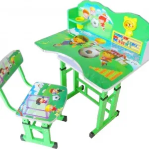 Birou pentru copii Novokids My first desk Verde din MDF cu jucarii interactive