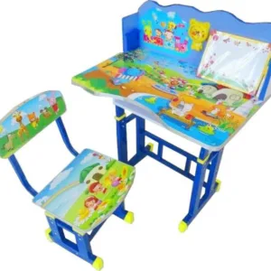 Birou pentru copii Novokids My little desk Albastru din MDF cu jucarii interactive