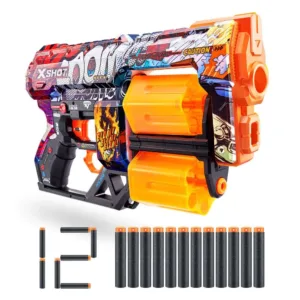 Blaster X-Shot Skins Dread cu 12 proiectile moi