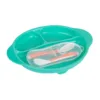 Bol cu ventuza si tacamuri Clevamama verde