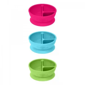 Bol de invatare Green Sprouts compartimentat Learning Bowl Divided Pink
