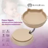 Bol din silicon AppeKids Kitty II Bubble Beige