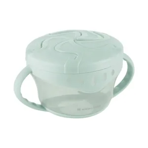 Bol pentru alimente cu manere si baza antiderapanta Kikka Boo Snack Me Up 300 ml Verde Menta