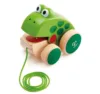 Broscuta din lemn de tras Hape Frog
