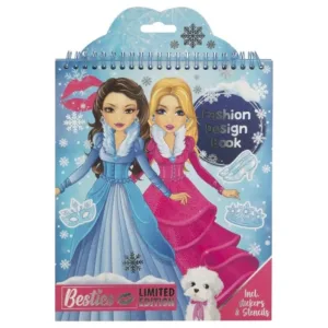 Brosura cu autocolante si sabloane Besties Fashion Design Book