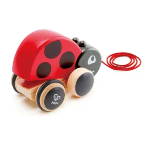 Buburuza din lemn de tras Hape Ladybug