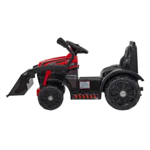 Buldozer electric pentru copii 6V cupa mobila 86x40x42 cm rosu 25W