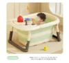 Cadita 3 in 1 pentru copii Little Mom Green pliabila