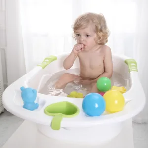 Cadita bebelusi Little Mom Angel Green cu reductor detasabil ergonomic cu fixare in ventuze inclus